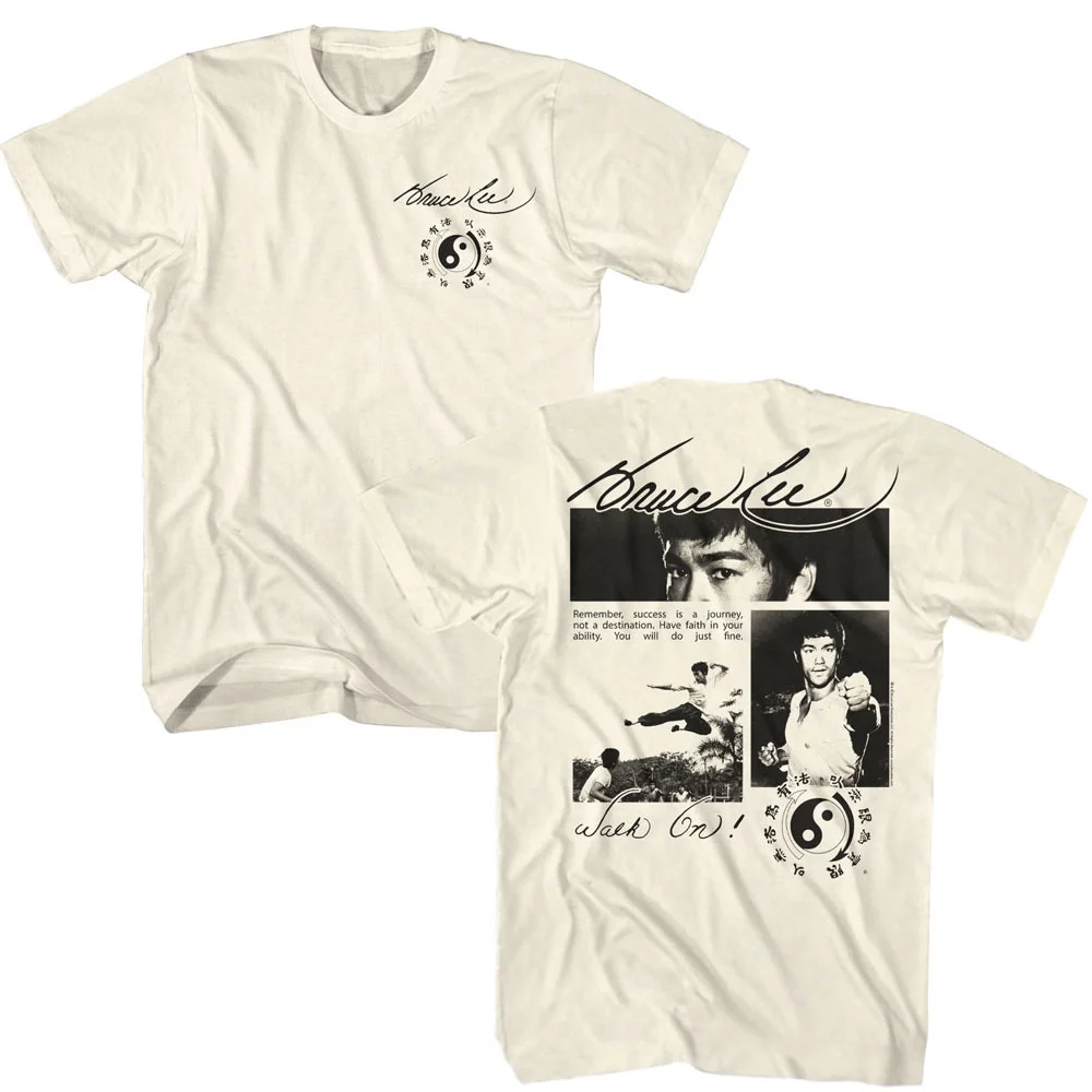 BRUCE LEE SHIRT COLLAGE BONE WHITE/BLACK