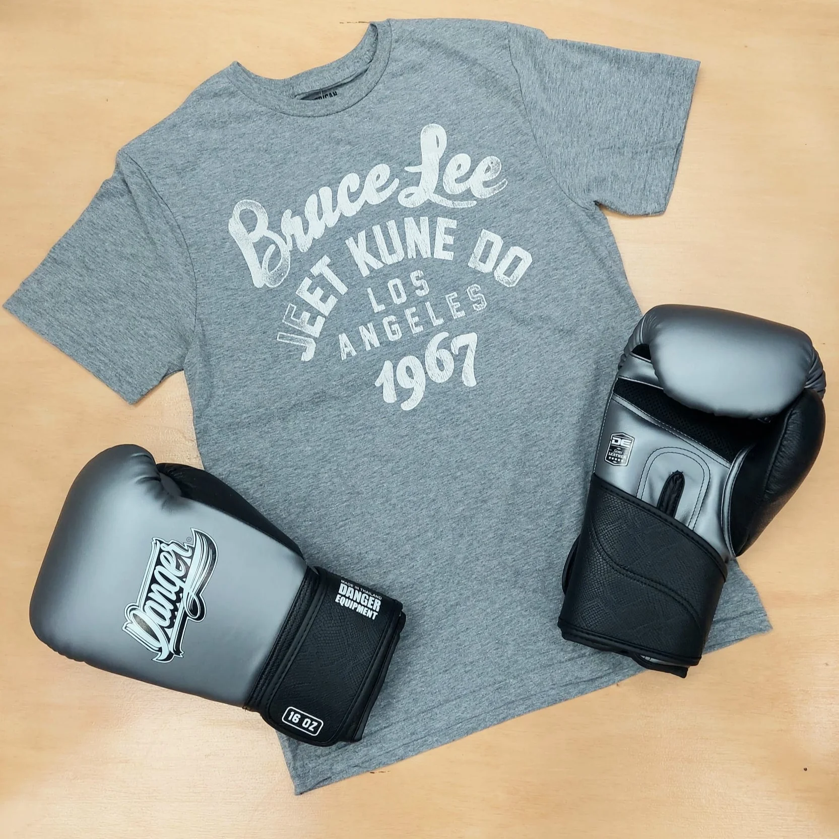 BRUCE LEE SHIRT JKD LOS ANGELOS HEATHER GREY - Image 2