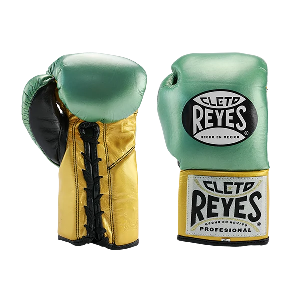 CLETO REYES FIGHT GLOVES TRADITIONAL LACE WBC GREEN