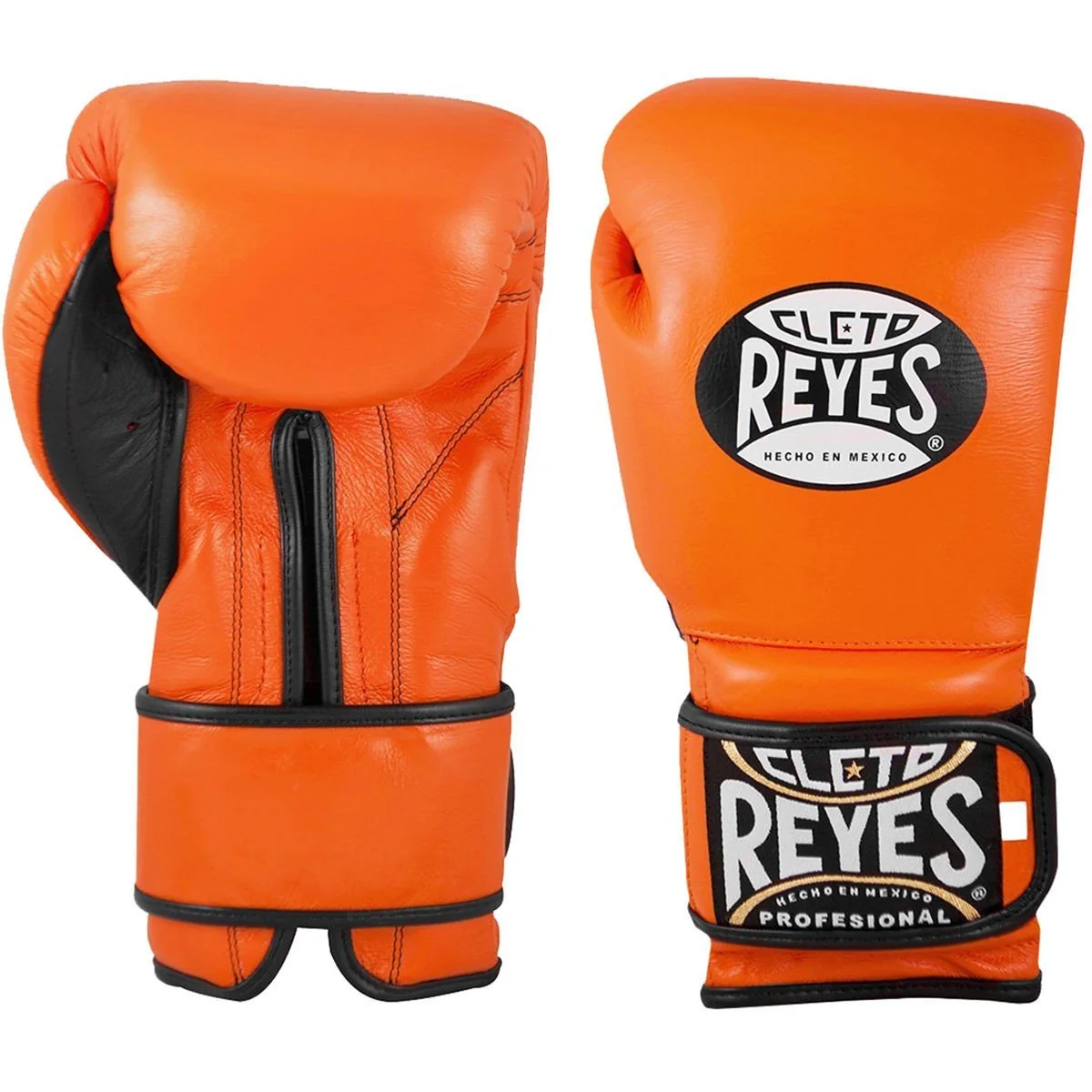 CLETO REYES GLOVES HOOK AND LOOP BOXING TIGER ORANGE