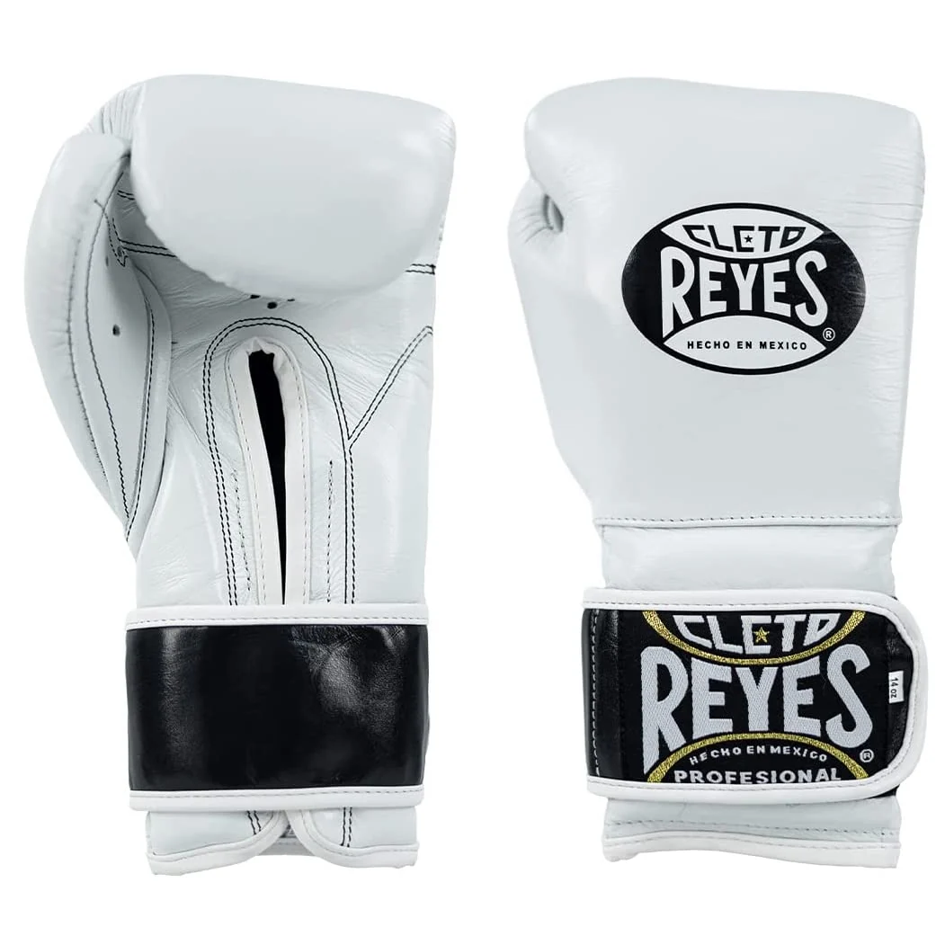 CLETO REYES GLOVES HOOK AND LOOP BOXING WHITE/BLACK