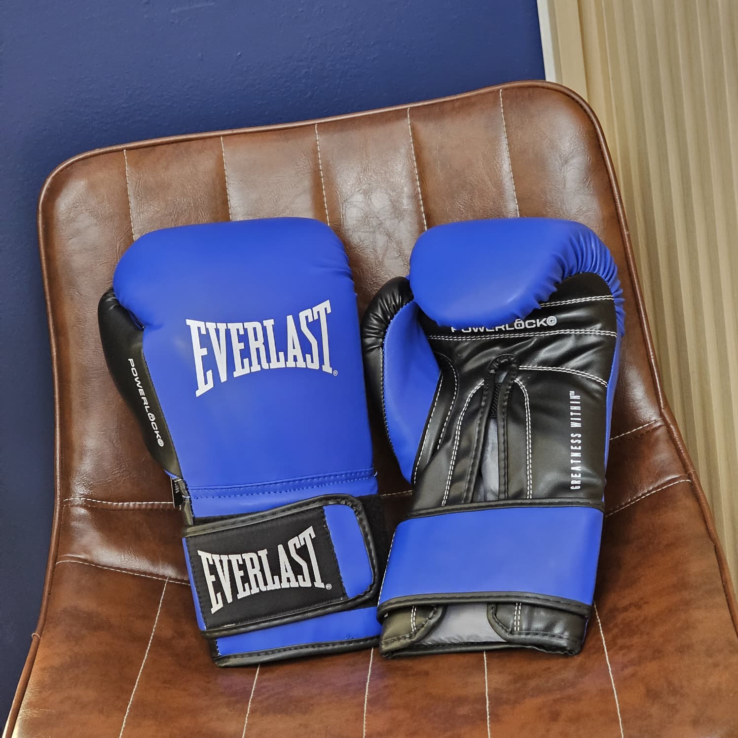 EVERLAST GLOVES POWERLOCK OG SYNTEC HOOK & LOOP ROYAL BLUE - Image 2