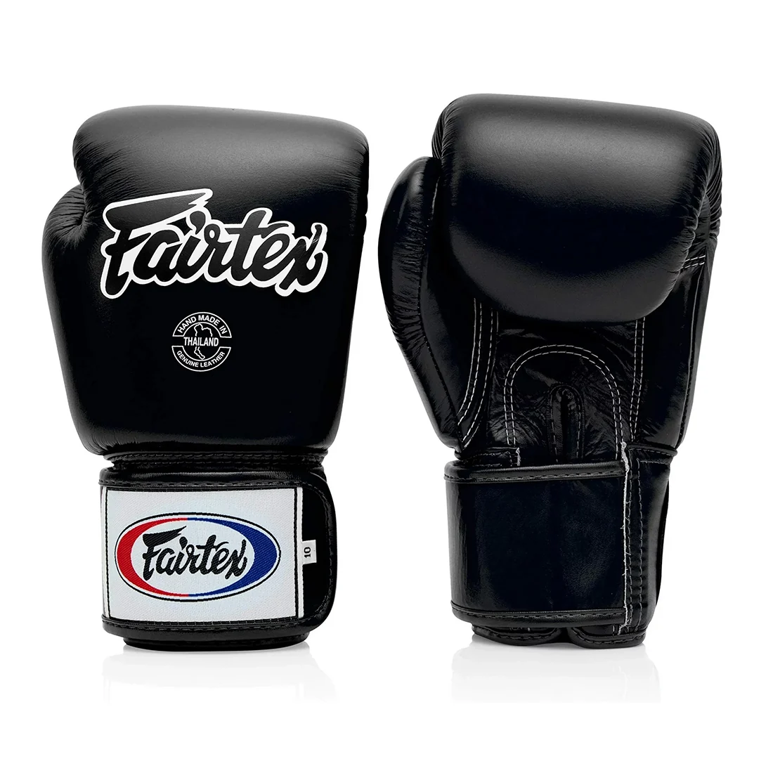 FAIRTEX GLOVES BGV1 HOOK AND LOOP LEATHER BLACK