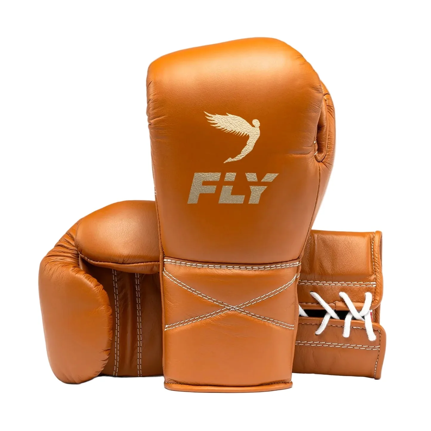 FLY BOXING GLOVES SUPERLACE 2 PREMIUM LEATHER WINDOR TAN
