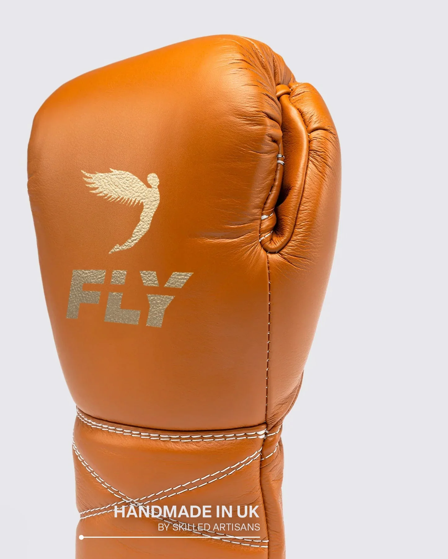 FLY BOXING GLOVES SUPERLACE 2 PREMIUM LEATHER WINDOR TAN - Image 6