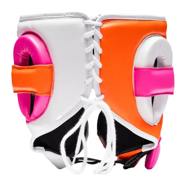 FLY HEADGEAR KNIGHT X CHEEK WHITE/PINK/ORANGE - Image 3