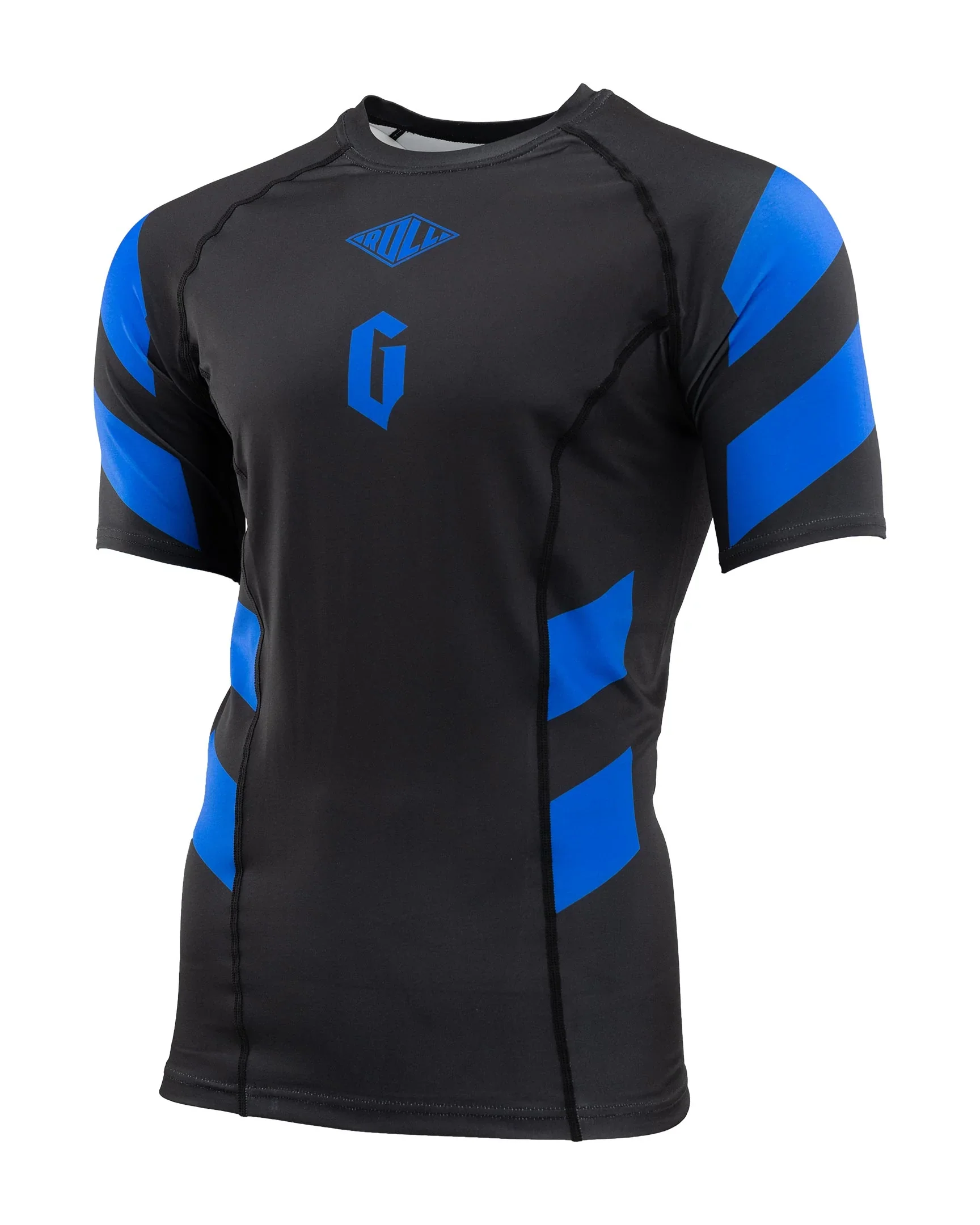 GAMENESS RASHGUARD PRO RANK S/S BLACK/BLUE - Image 3