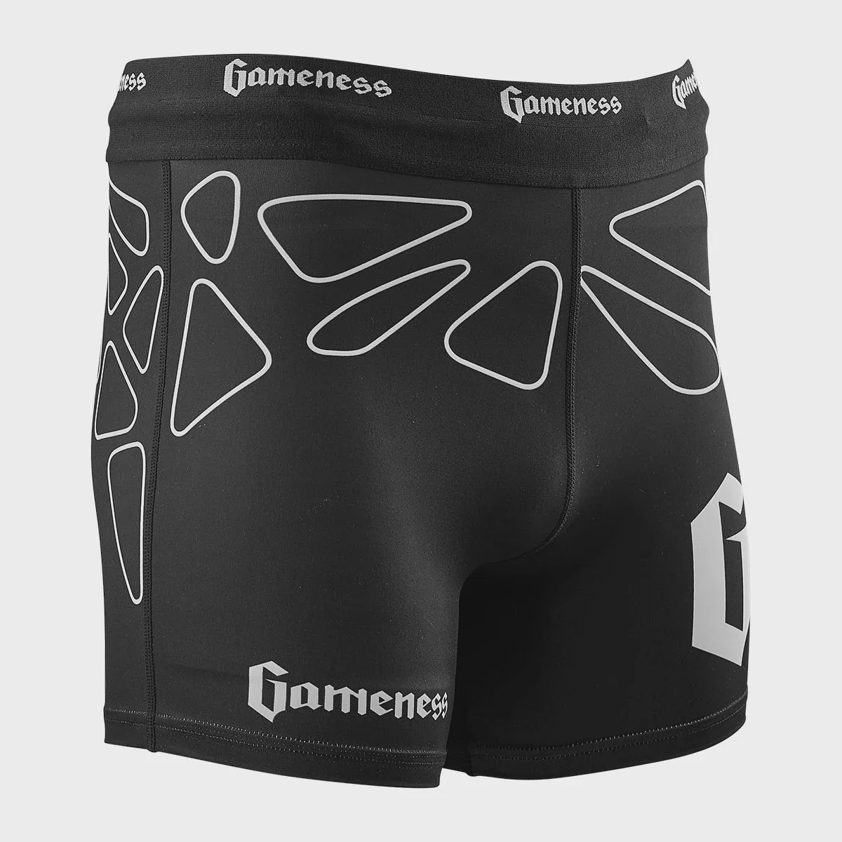 GAMENESS VALE TUDO SHORTS CLASSIC BLACK/WHITE - Image 3