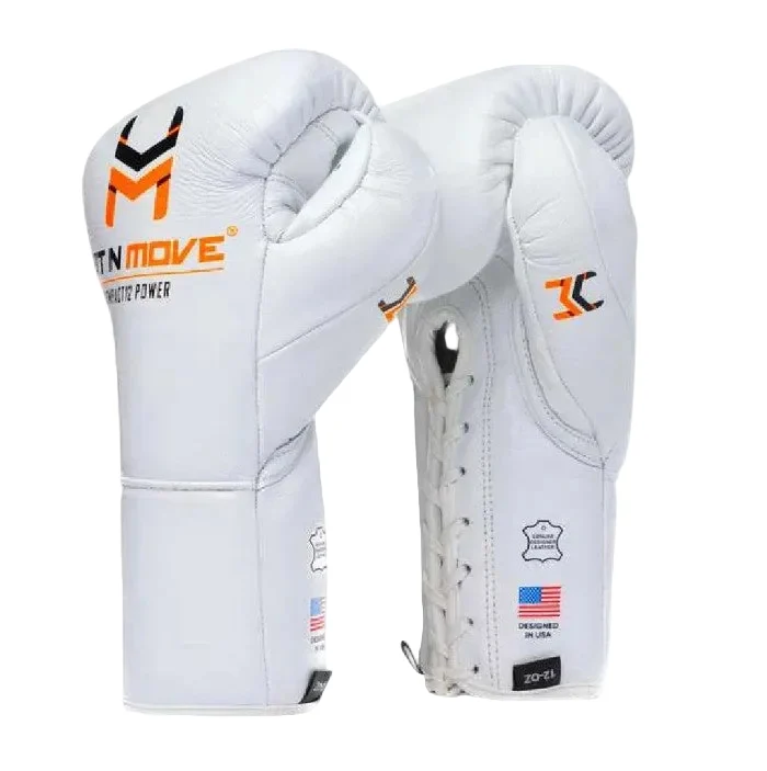 HIT N MOVE GLOVES COMPACT 12OZ LACE UP WHITE
