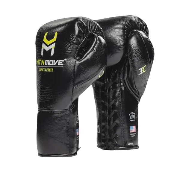 HIT N MOVE GLOVES COMPACT 14OZ LACE UP BLACK/GREEN
