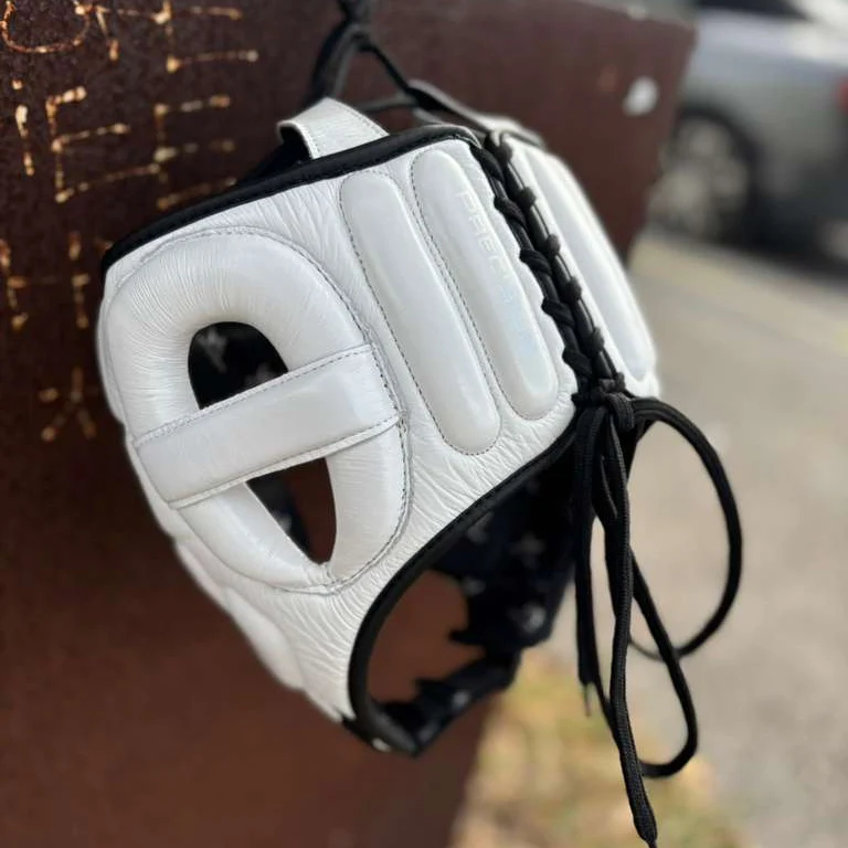 HIT N MOVE HEADGEAR AIR ARMOUR CHEEK WHITE SILVER - Image 5