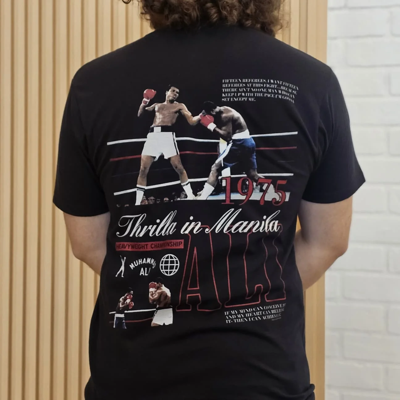 MUHAMMAD ALI SHIRT THRILLA IN MANILA BLACK - Image 3
