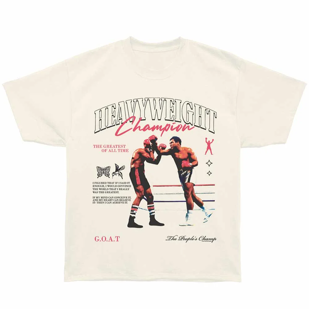 MUHAMMAD ALI SHIRT OVERSIZED THE PEOPLE'S CHAMP OFFWHITE/RED