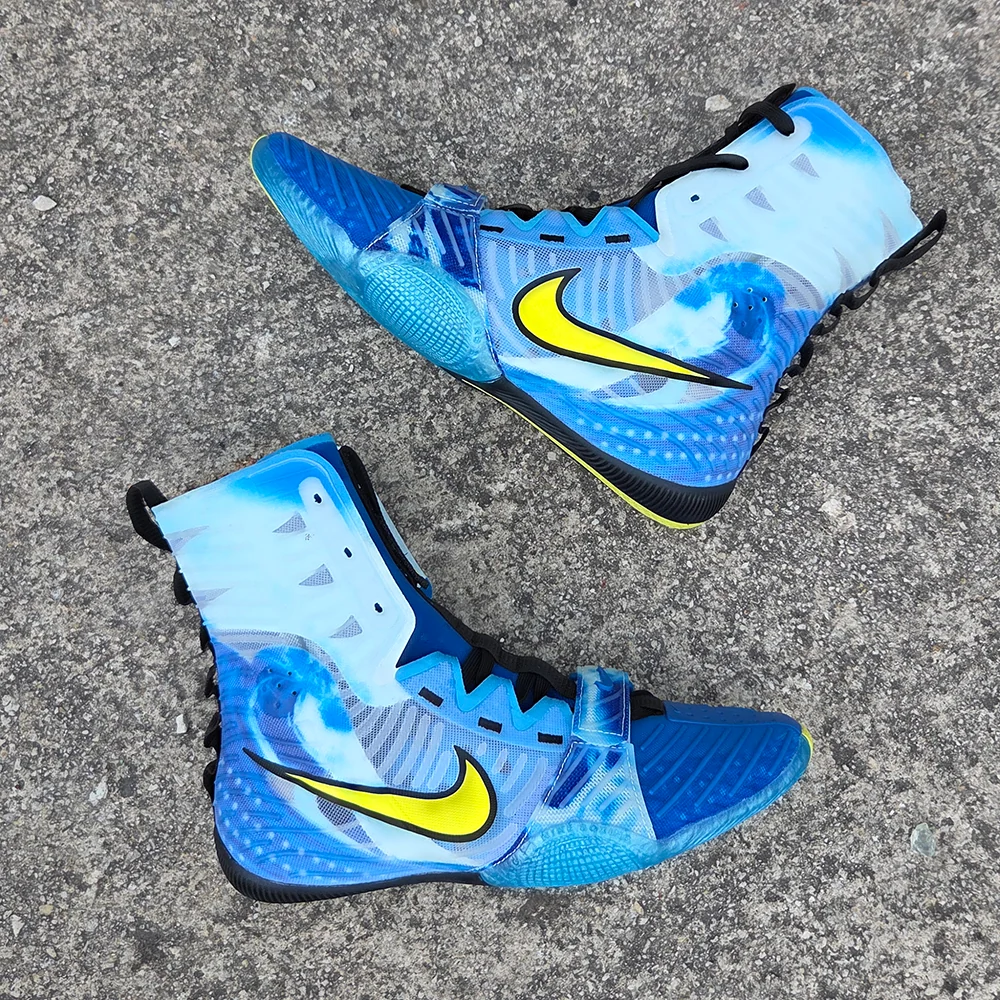 NIKE BOXING SHOES HYPERKO 3 LIMITED EDITION BLUE/SONIC YELLOW - Image 2
