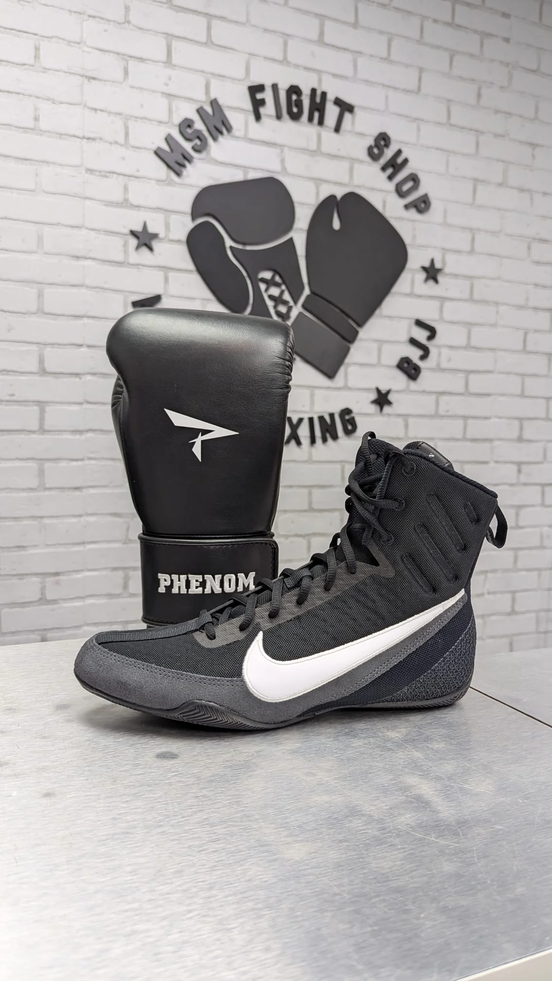 NIKE BOXING SHOES MACHOMAI 3 BLACK/WHITE - Image 5