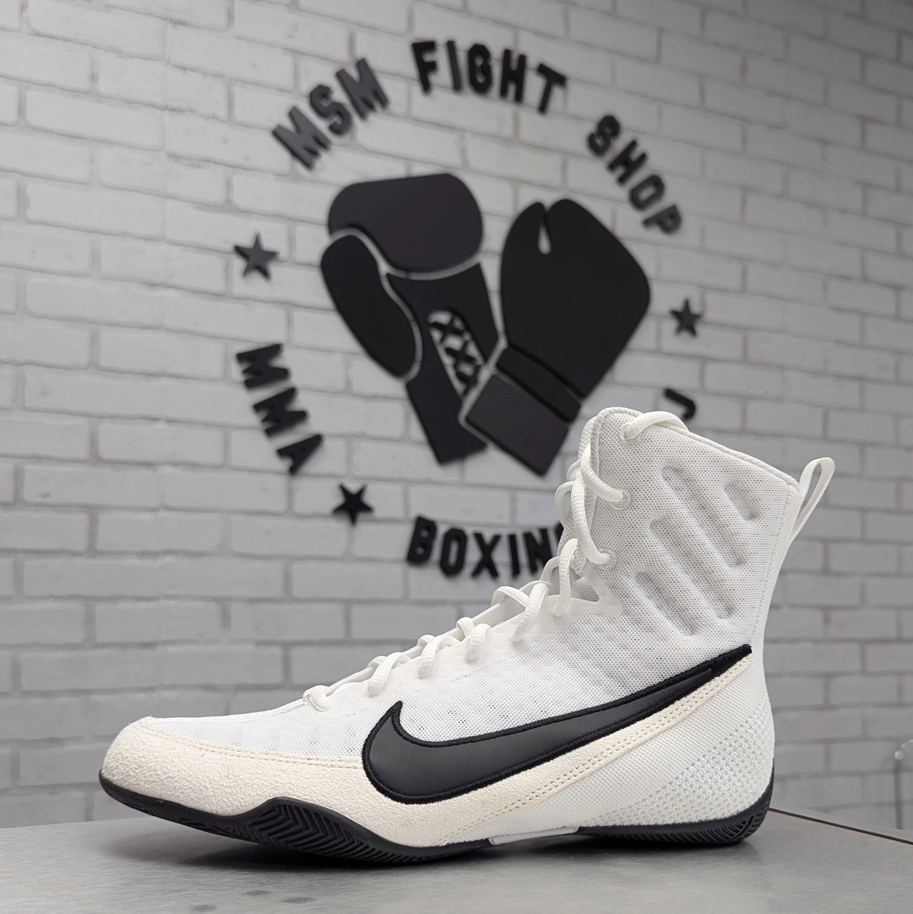 NIKE BOXING SHOES MACHOMAI 3 WHITE/BLACK - Image 5