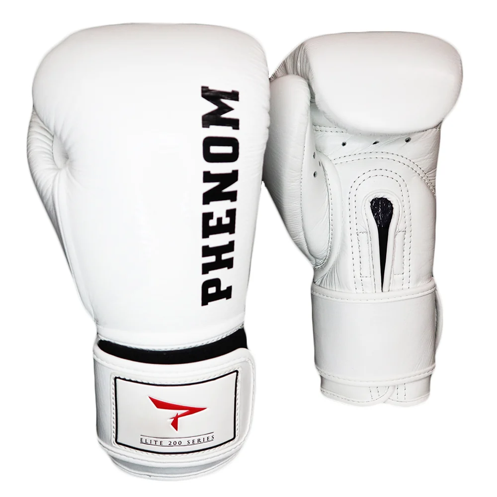 PHENOM BOXING GLOVES ELITE BAG XDT-200 HOOK AND LOOP WHITE
