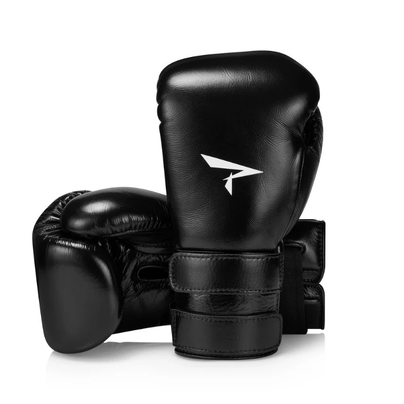PHENOM BOXING GLOVES SG-222D DOUBLE STRAP BLACK