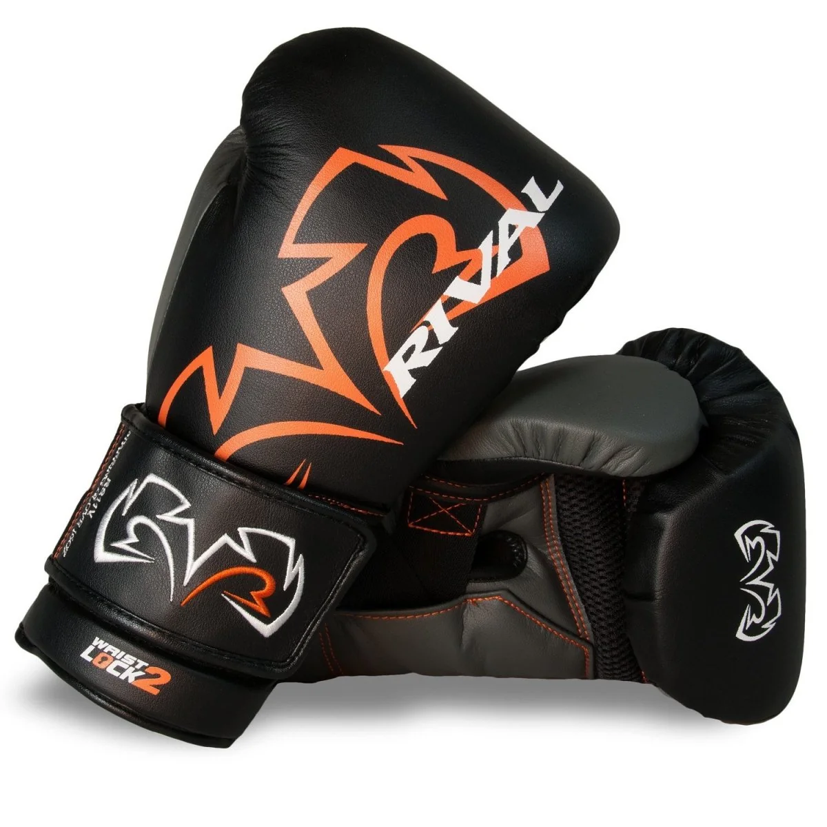 RIVAL GLOVES RS11V BOXING HOOK AND LOOP BLACK/ORANGE - Image 3