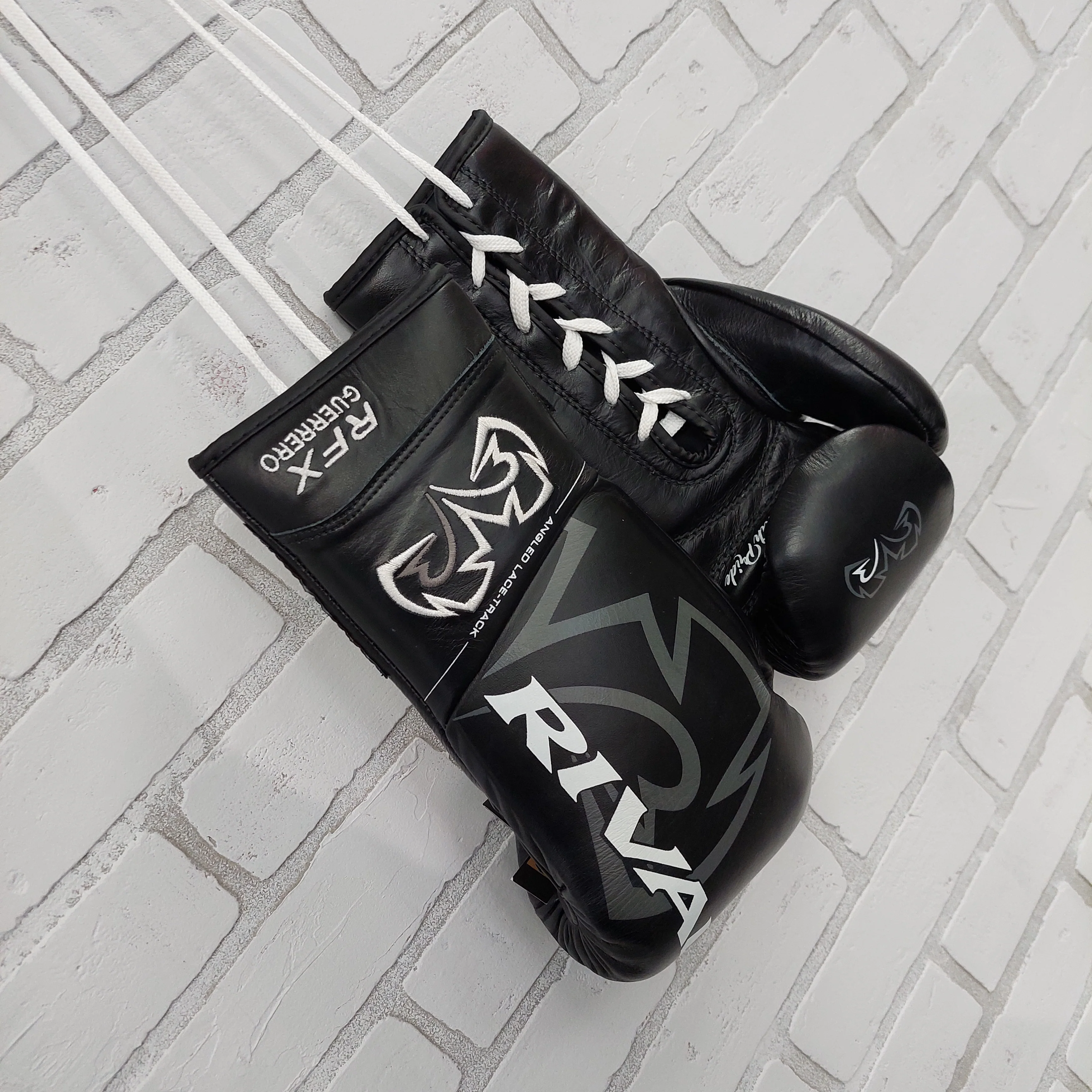 RIVAL GLOVES LACE RFX GUERRERO PRO FIGHT HDE-F BLACK - Image 2