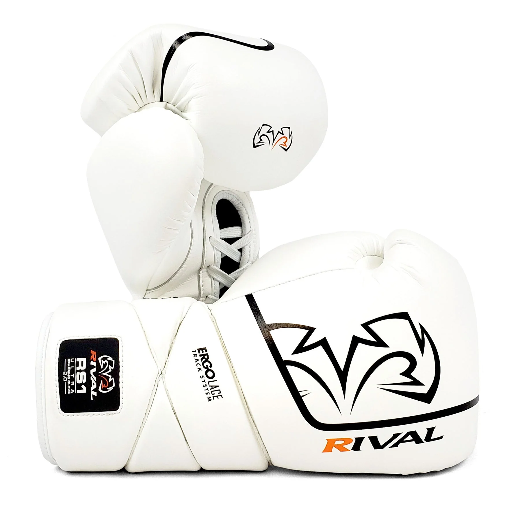 RIVAL GLOVES RS1 V2 BOXING ERGO LACE WHITE