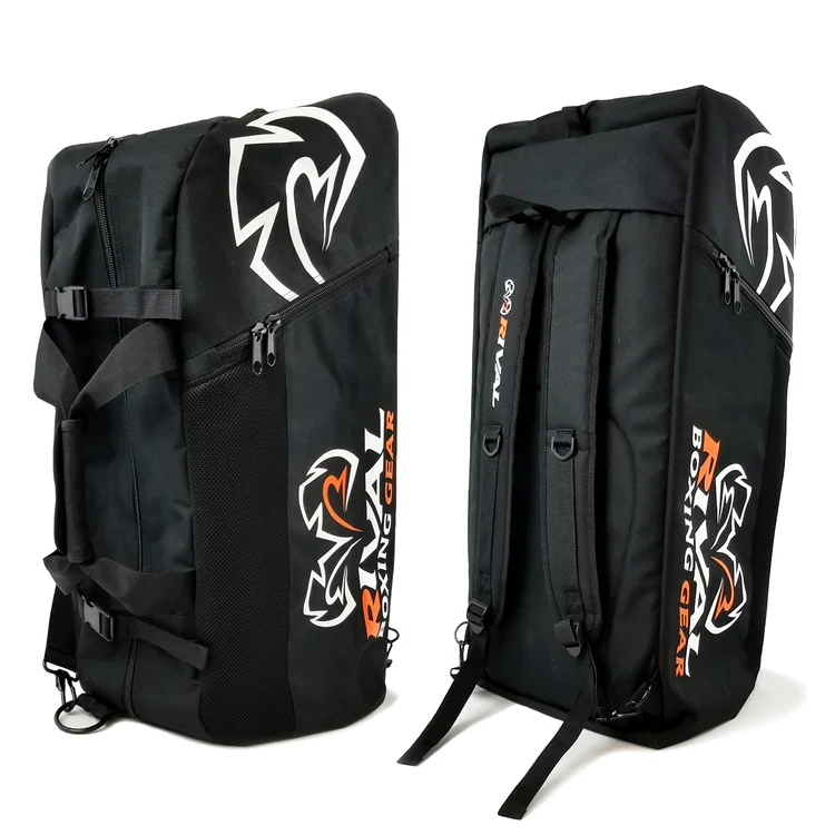 RIVAL BAG DUFFLE GYM BAG / BACKPACK RGB50 BLACK/ORANGE - Image 3