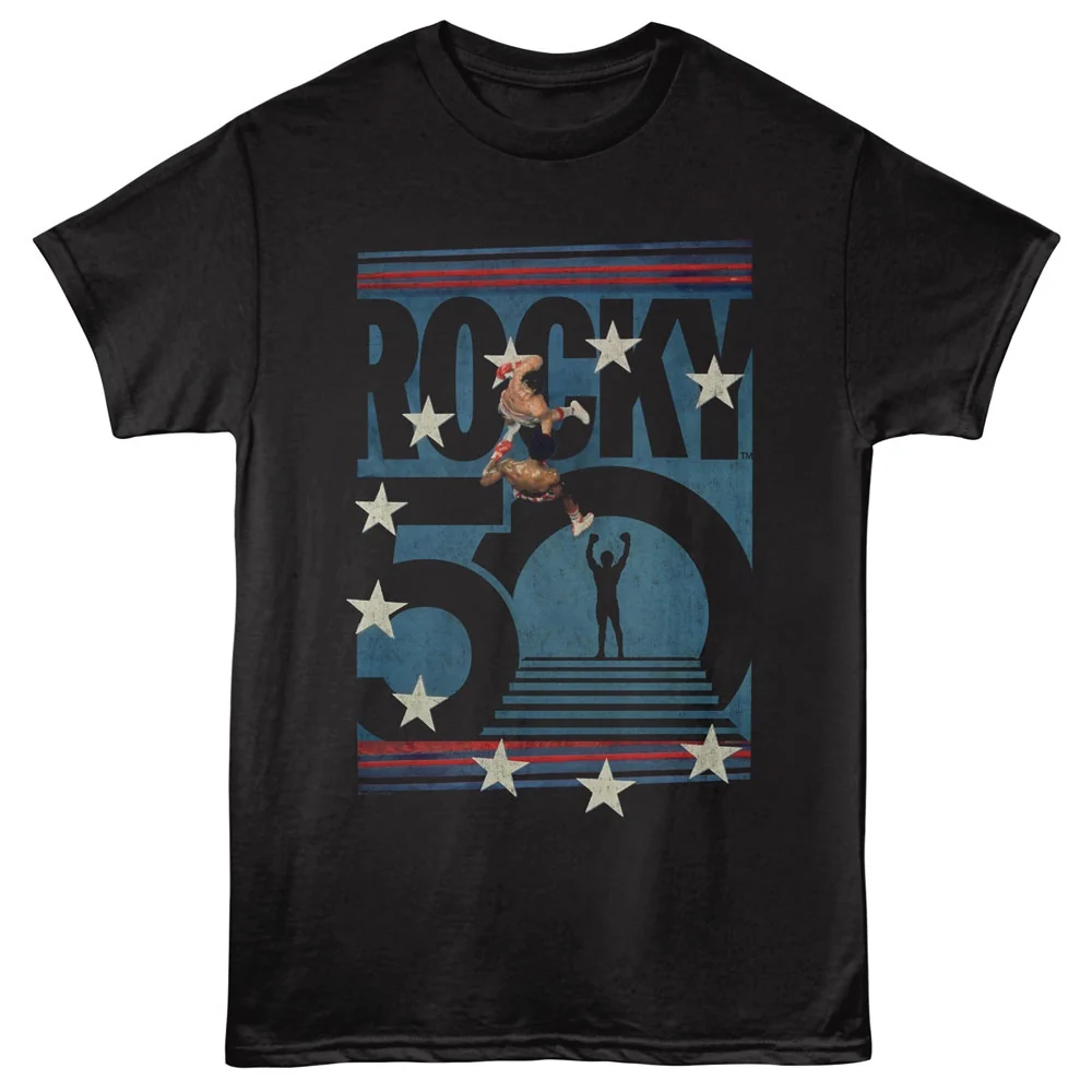 ROCKY SHIRT 50th BOXING RING BLACK/BLUE