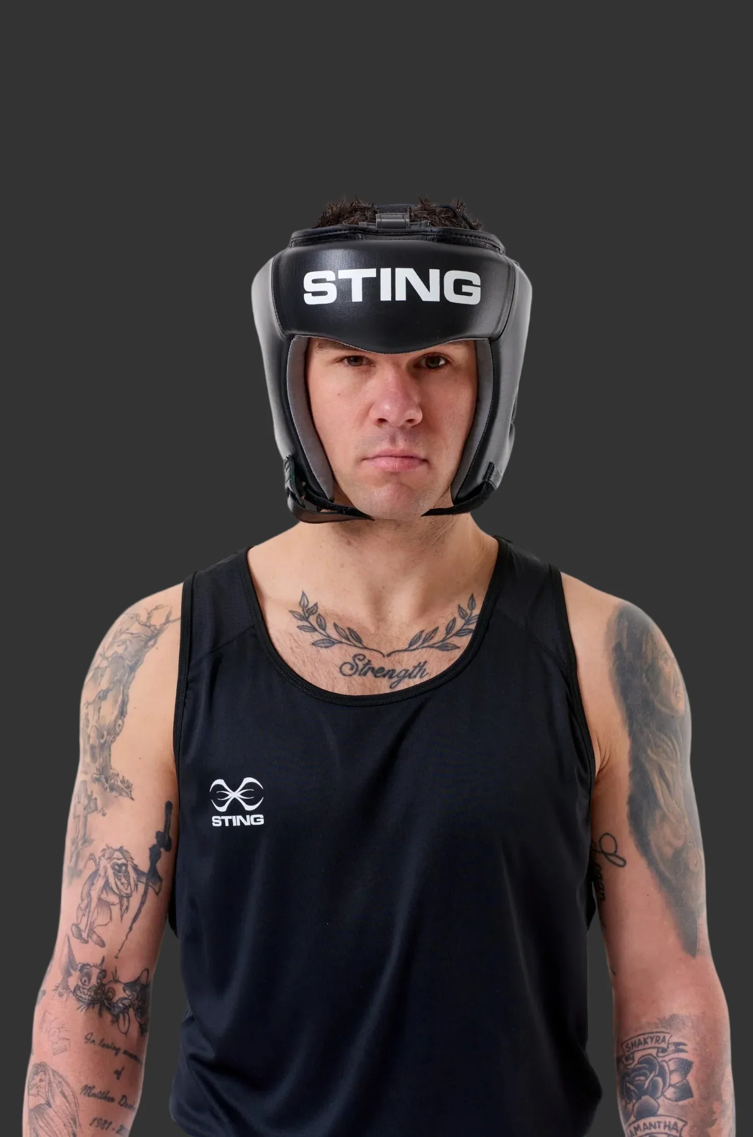 STING HEADGEAR USA BOXING APPROVED OPEN FACE BLACK - Image 4
