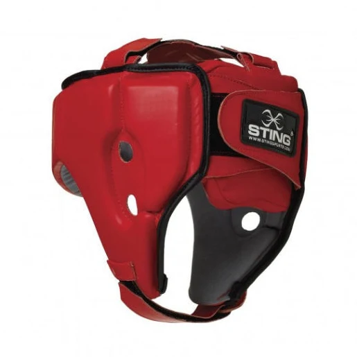 STING HEADGEAR USA BOXING APPROVED OPEN FACE RED - Image 3