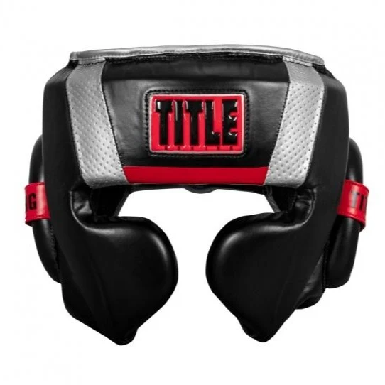 TITLE HEADGEAR VALIANT TRAINING - BLACK/RED/SILVER