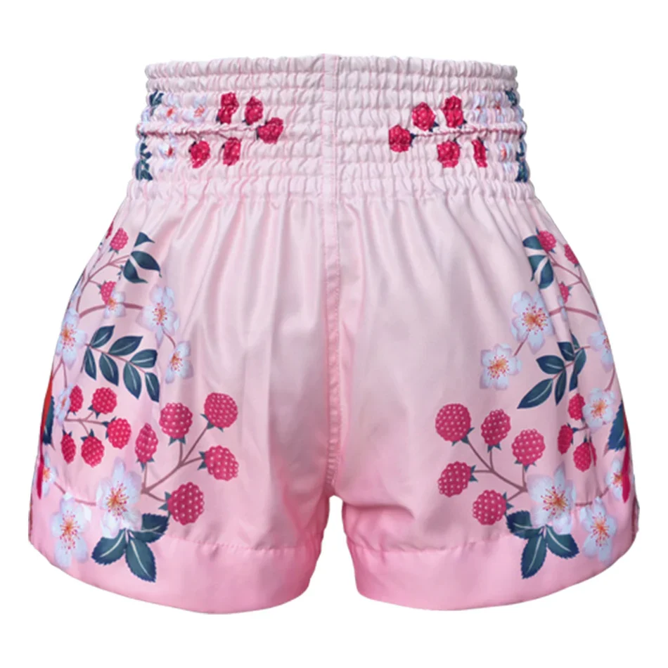 TUFF MUAY THAI SHORTS SAKURA PINK/BLUE - Image 3