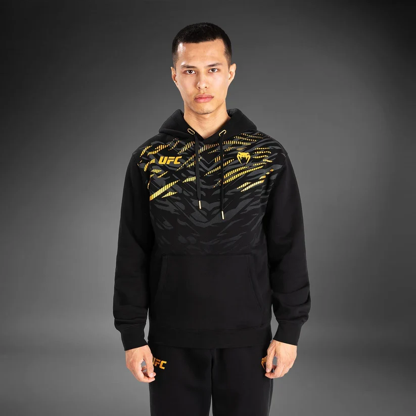 UFC HOODIE BY VENUM FUSION PULLOVER BLACK/GOLD - Image 5
