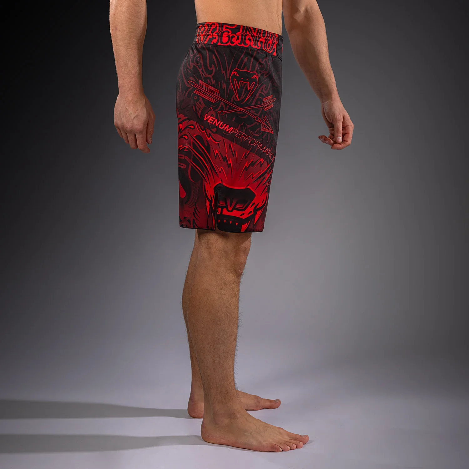 VENUM FIGHT SHORTS WOLF ATAK BLACK/RED - Image 3