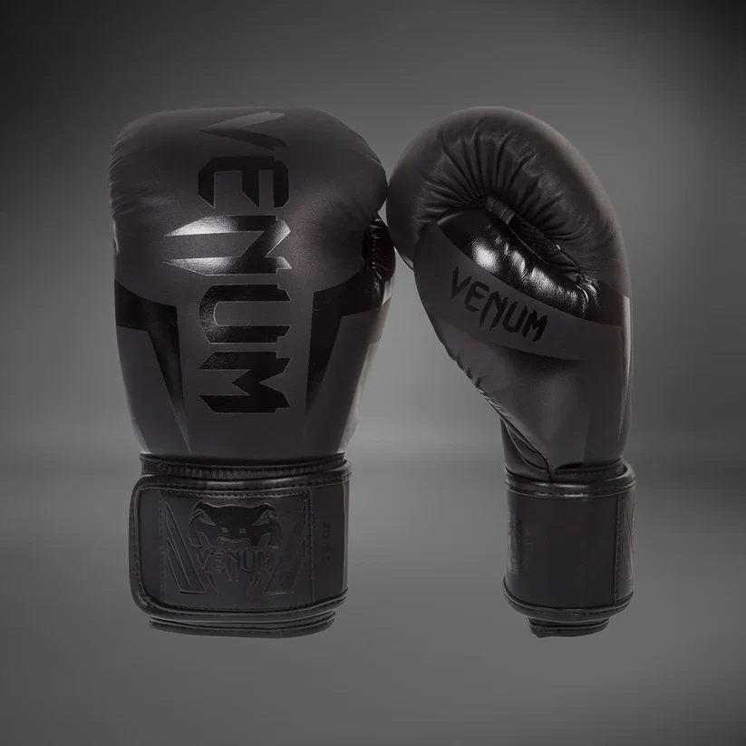 VENUM GLOVES ELITE BOXING H&L BLACK/BLACK - Image 3