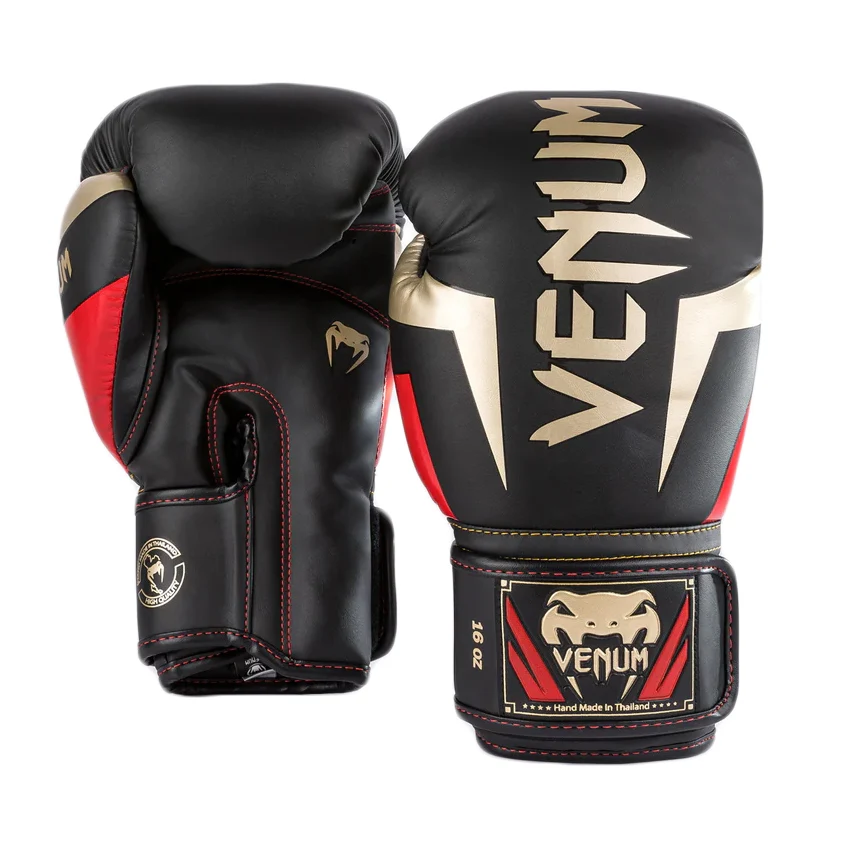 VENUM GLOVES ELITE BOXING H&L BLACK/GOLD/RED