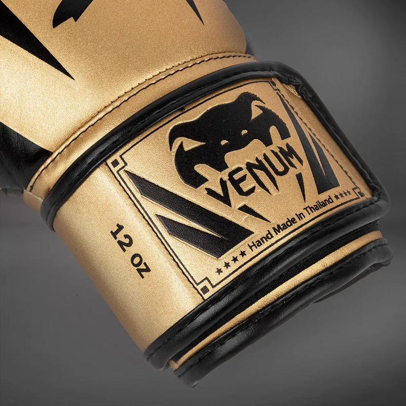 VENUM GLOVES ELITE BOXING H&L GOLD/BLACK - Image 4
