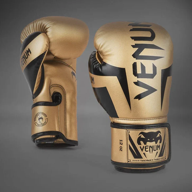 VENUM GLOVES ELITE BOXING H&L GOLD/BLACK - Image 6