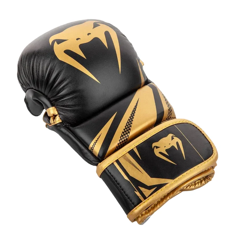 VENUM MMA GLOVES SPARRING CHALLENGER 3.0 BLACK/GOLD - Image 4