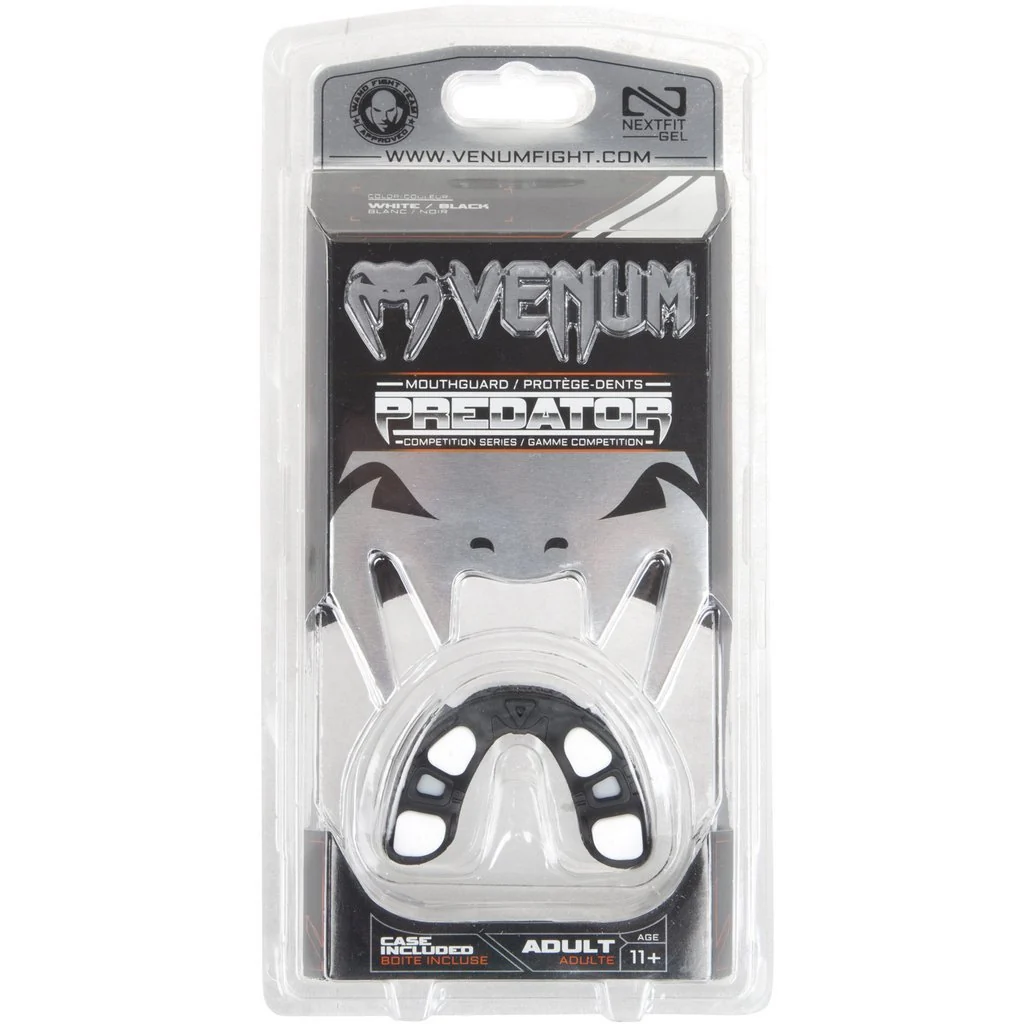 VENUM MOUTHGUARD PREDATOR ADULT W/CASE BLACK/WHITE - Image 3