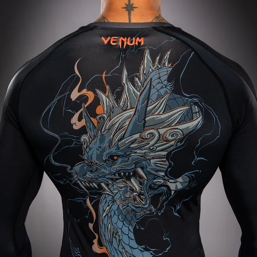 VENUM RASHGUARD L/S THUNDER DRAGON BLACK/GREY/COPPER - Image 2