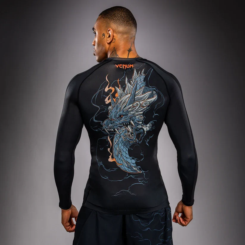 VENUM RASHGUARD L/S THUNDER DRAGON BLACK/GREY/COPPER - Image 3
