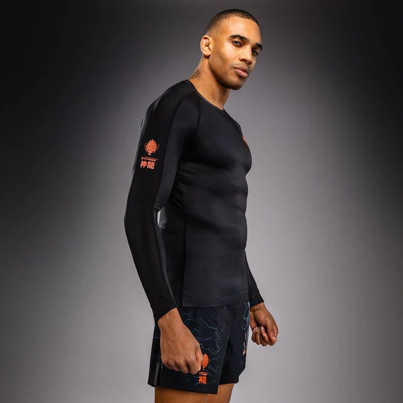 VENUM RASHGUARD L/S THUNDER DRAGON BLACK/GREY/COPPER - Image 4