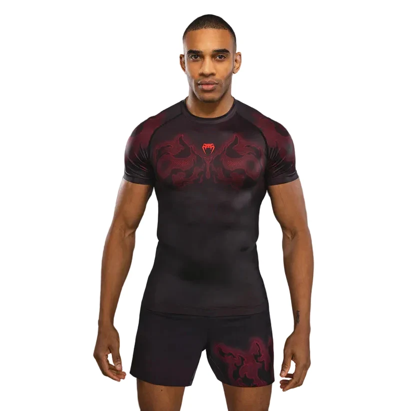 VENUM RASHGUARD S/S SPECTRE BLACK/RED