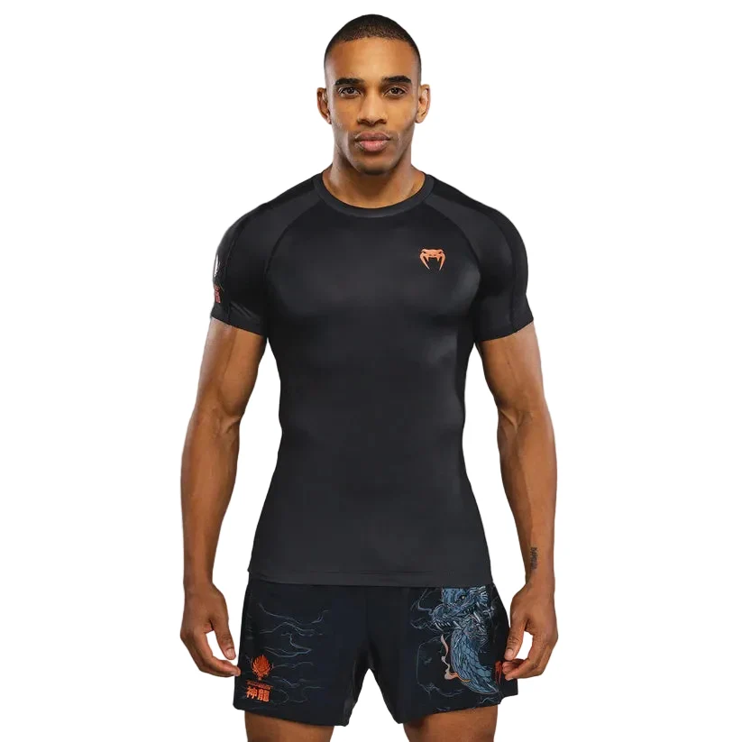 VENUM RASHGUARD S/S THUNDER DRAGON BLACK/GREY/COPPER