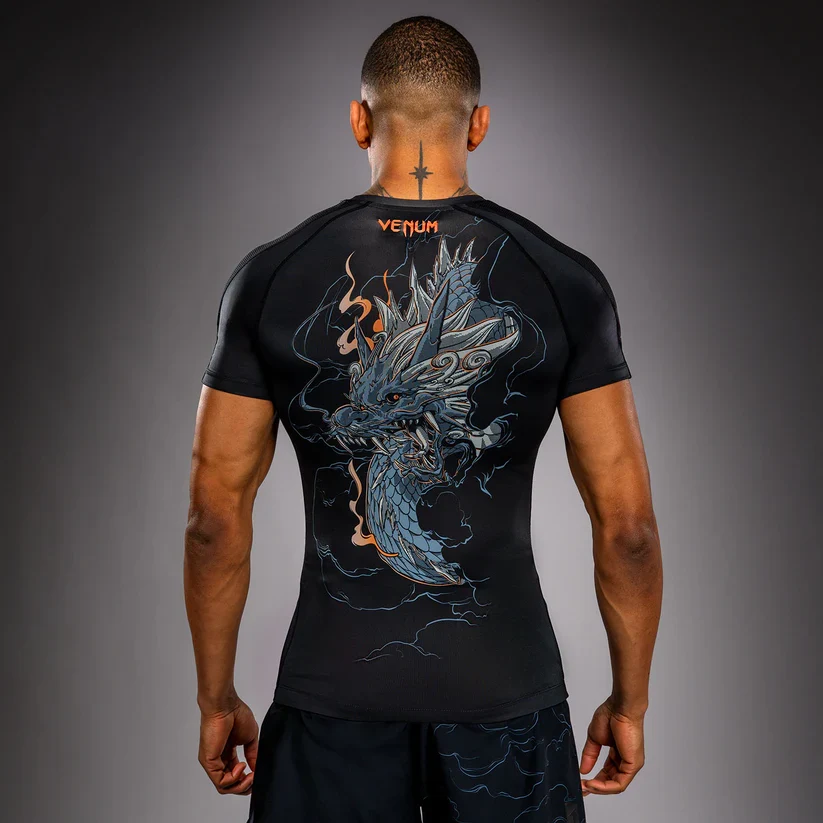 VENUM RASHGUARD S/S THUNDER DRAGON BLACK/GREY/COPPER - Image 2