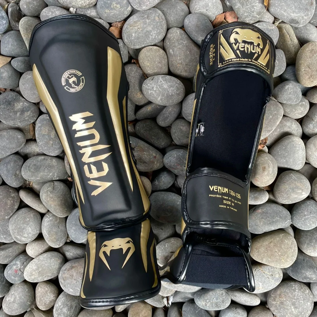 VENUM SHINGUARDS ELITE BLACK/GOLD - Image 2