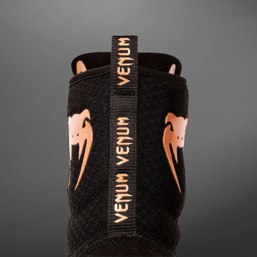 VENUM SHOES ELITE BOXING BLACK /BRONZE - Image 6