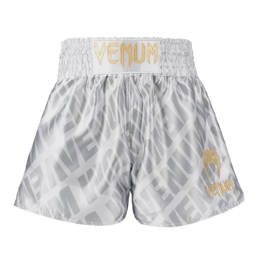 VENUM THAI SHORTS CONTENDER XT WHITE/SILVER