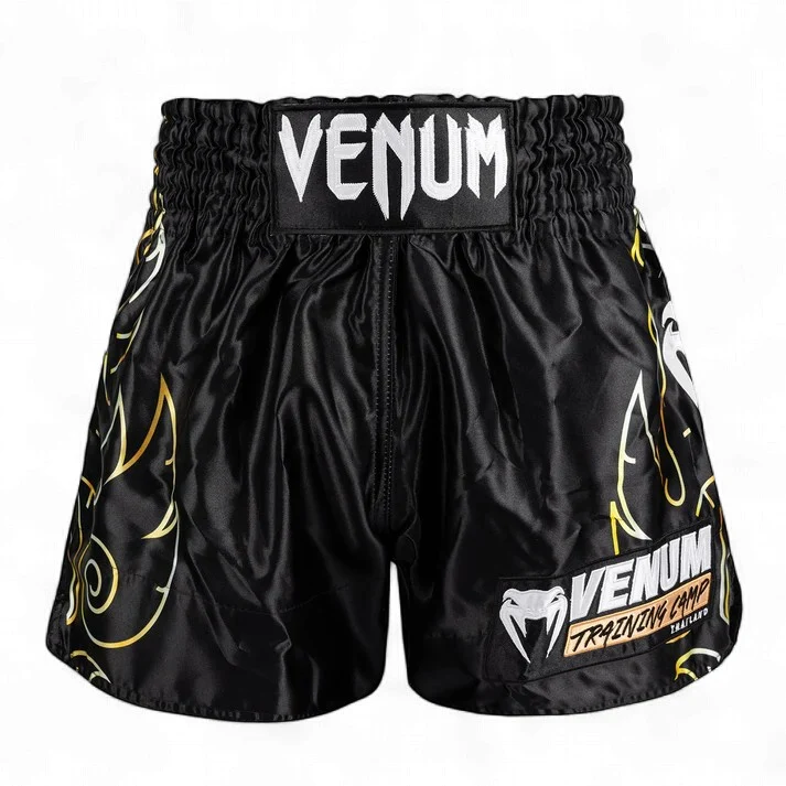 VENUM THAI SHORTS VTC FLAMES BLACK/WHITE