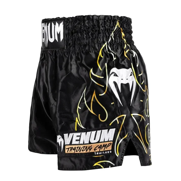 VENUM THAI SHORTS VTC FLAMES BLACK/WHITE - Image 4